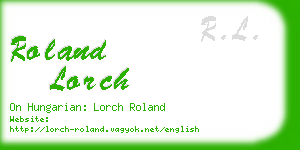 roland lorch business card